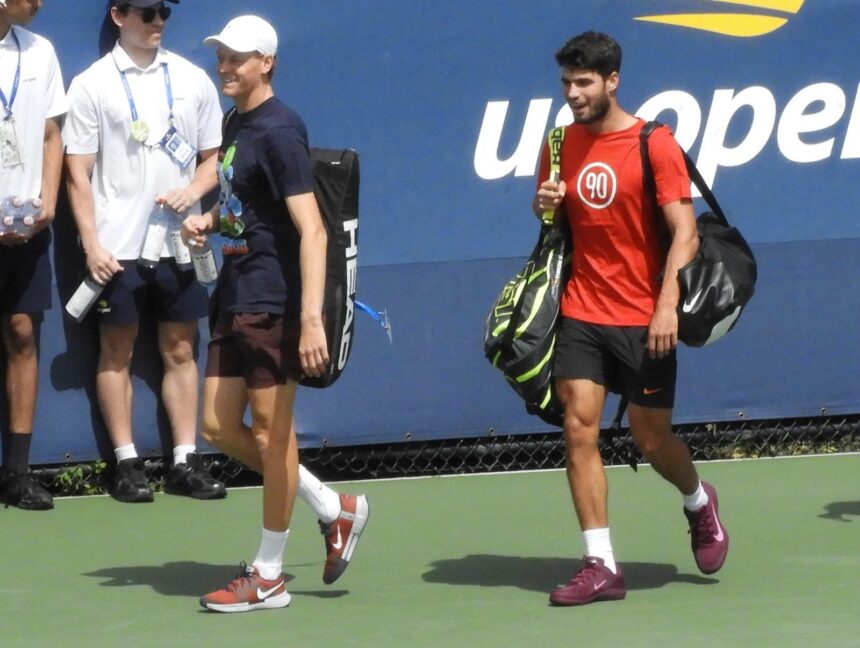 Jannik Sinner, Carlos Alcaraz - US Open 2025 (foto Ubitennis)