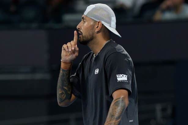 Nick Kyrgios - Brisbane 2026 (foto X @BrisbaneTennis)