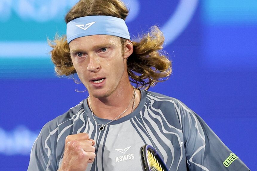 Andrey Rublev - ATP Dubai 2026 (foto X @atptour)