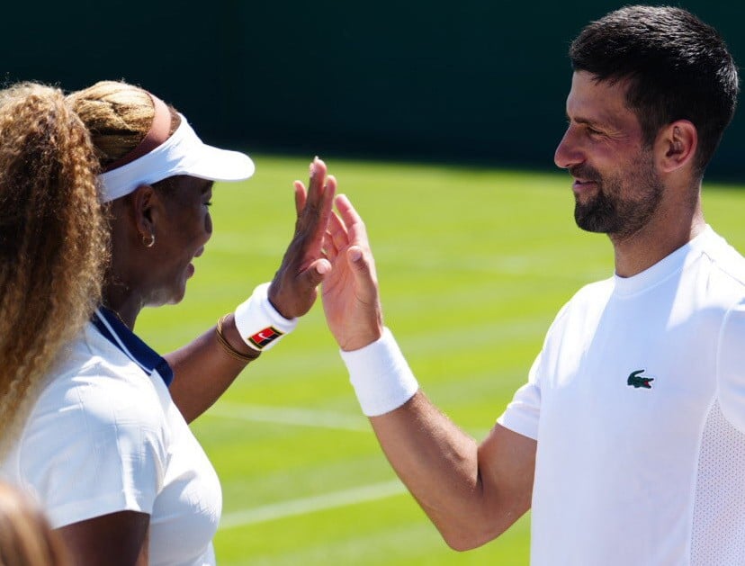 Serena Williams Novak Djokovic - Wimbledon 2026 (x @Wimbledon)