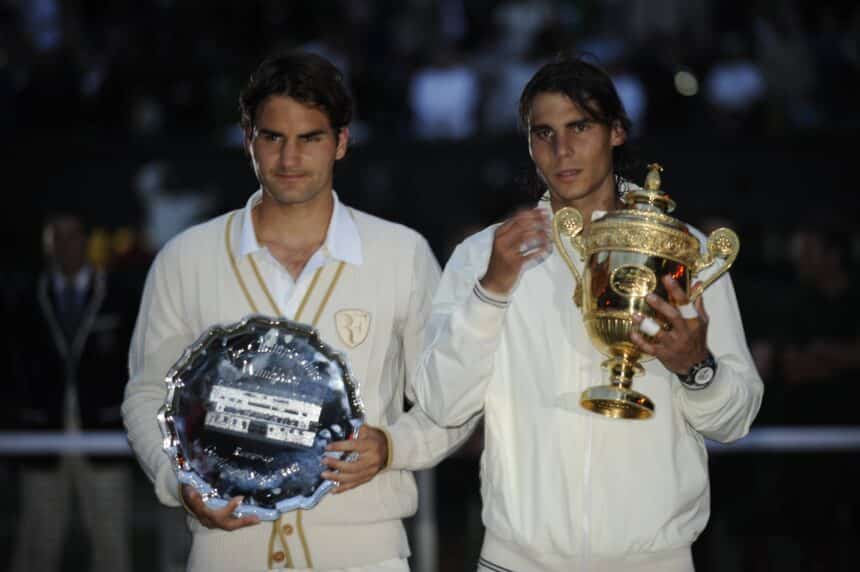 Rafael Nadal e Roger Federer - Wimbledon 2008 (Gianni Ciaccia @SportVision)