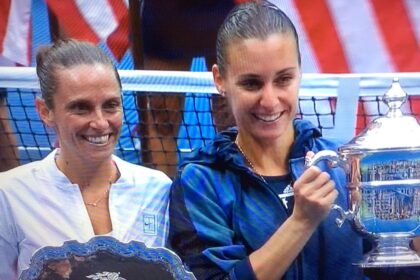 Flavia Pennetta e Roberta Vinci - US Open 2025 (foto X @coninews)
